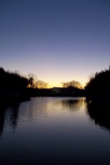 2016/01/01_堂の前池の夕暮れ