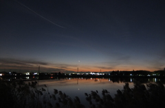 2014/12/23_伊佐沼の夕暮れ