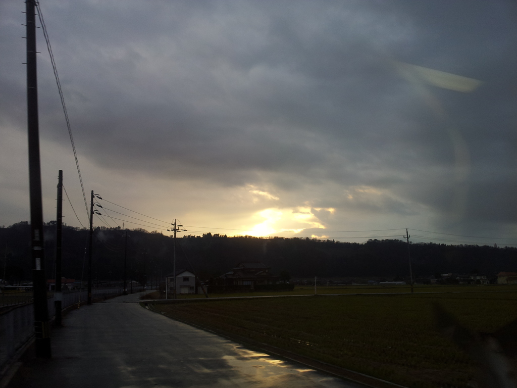 2016/12/09_富山地鉄からの夕暮れ