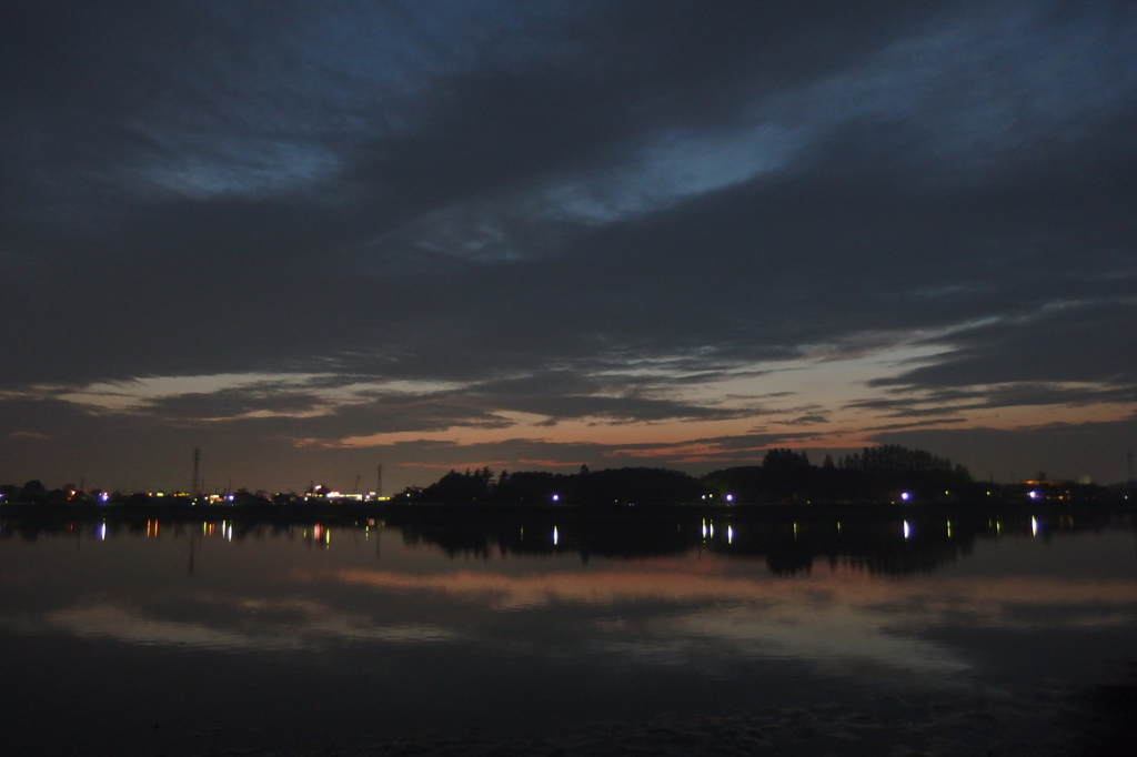2015/10/11_伊佐沼の夕暮れ