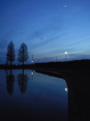 2016/04/10_川里中央公園の夕暮れ