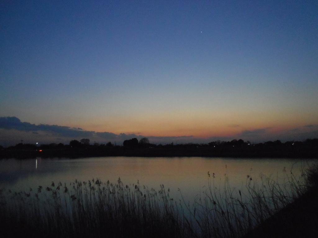 2017/03/04_溜め池の夕暮れ