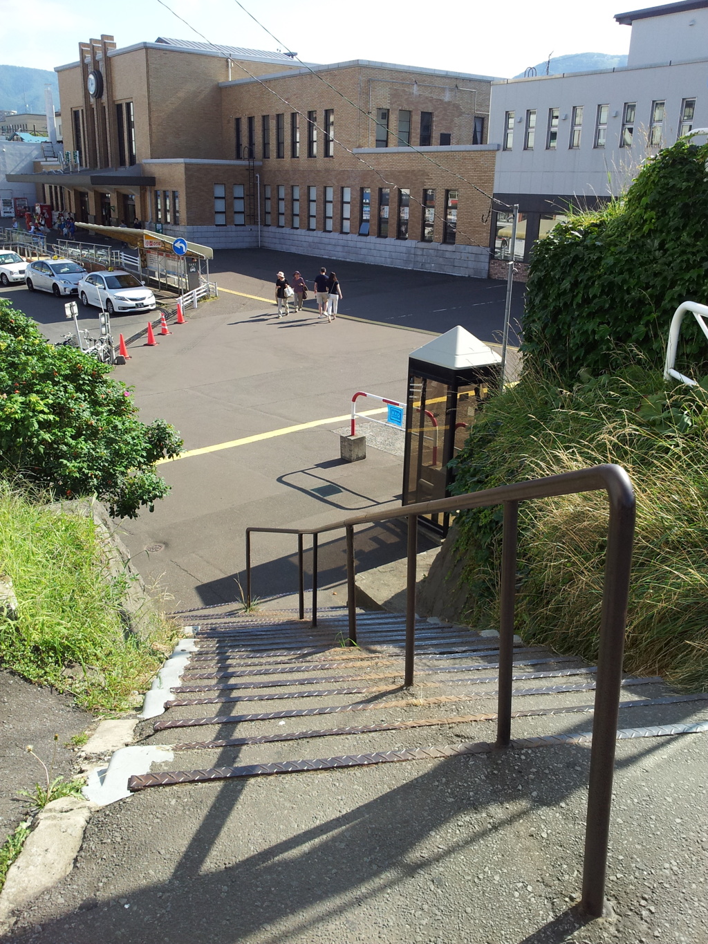 2016/08/13_三角市場前から小樽駅を望む