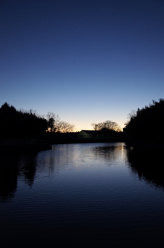2016/01/01_堂の前池の夕暮れ