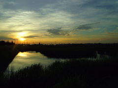 2017/07/02_溜め池の夕暮れ