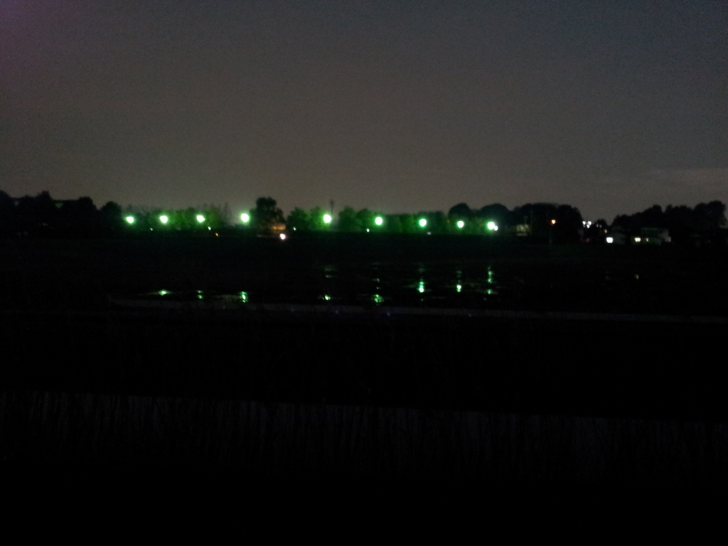 2017/01/29_夜の貯水地と斎場つつじ苑