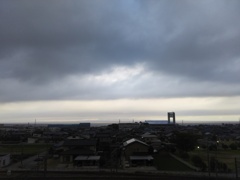 2017/06/16_宿から朝の富山湾を望む