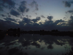 2016/11/26_溜め池の夕暮れ