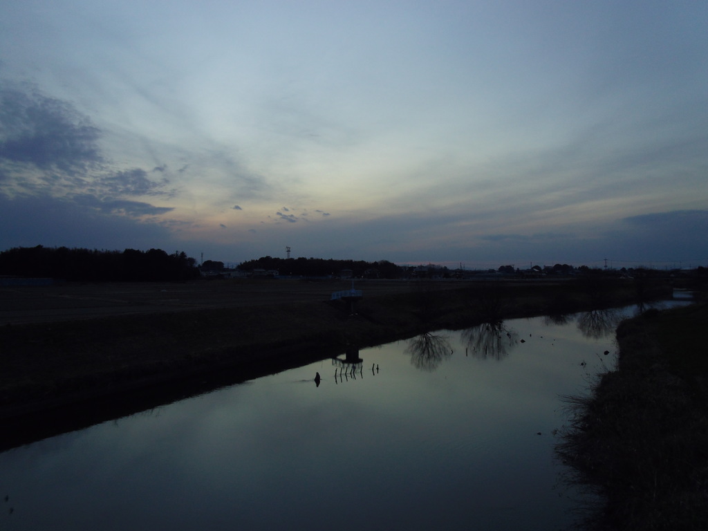 2017/02/26_元荒川の夕暮れ