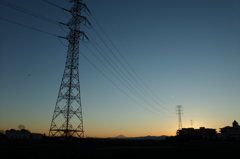 2014/01/19_夕暮れの富士山