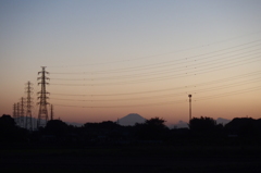 2015/10/25_夕暮れの富士山