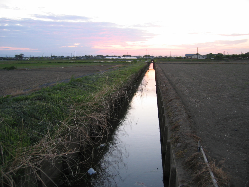 2017/05/04_用水路の夕暮れ