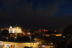 2016/05/21_ウェイバリー駅から夜の旧市街を望む
