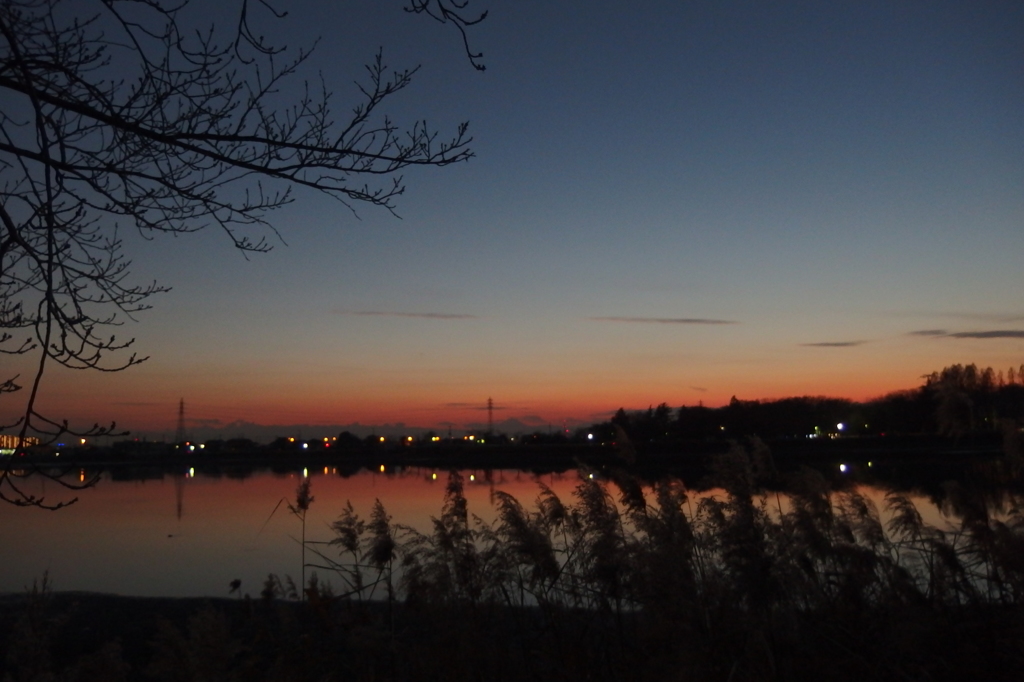 2015/12/20_伊佐沼の夕暮れ