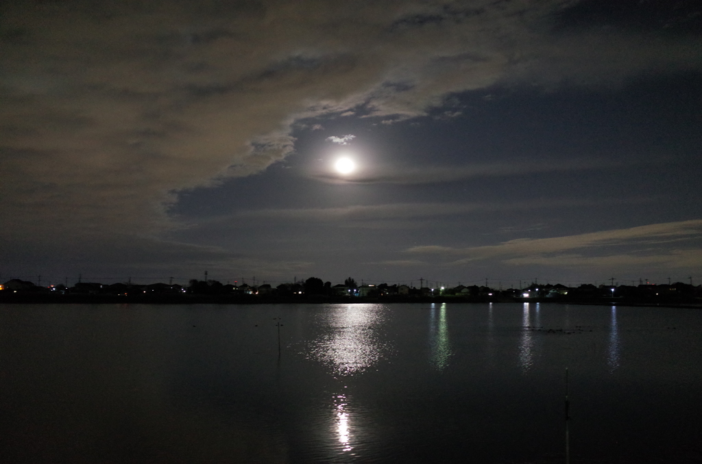 2014/12/07_月夜の伊佐沼