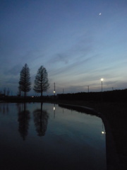 2016/04/10_川里中央公園の夕暮れ