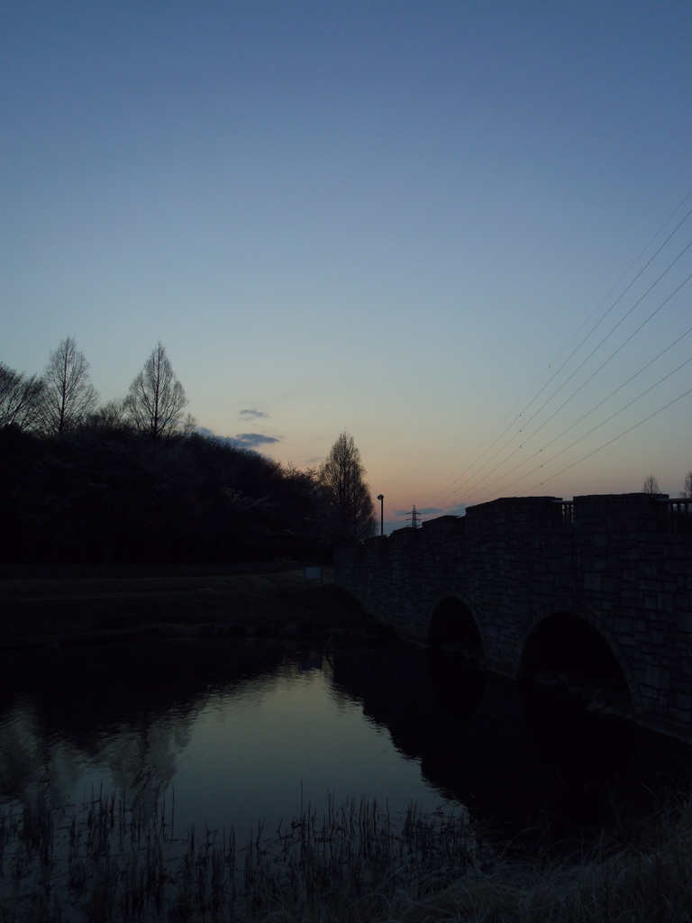 2017/04/02_花の丘農林公苑の夕暮れ