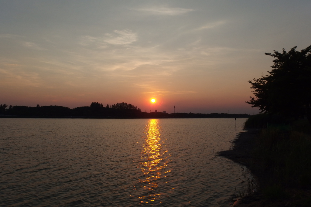 2015/07/26_伊佐沼の夕日