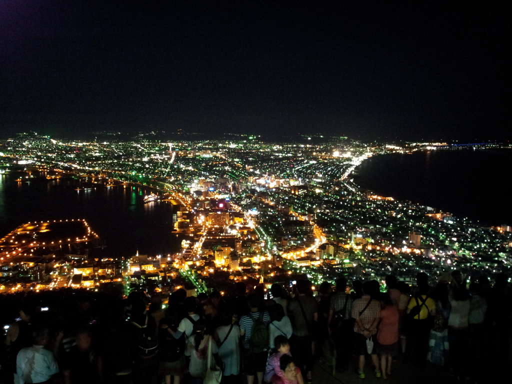 2016/08/12_夜、函館山から函館市街を望む