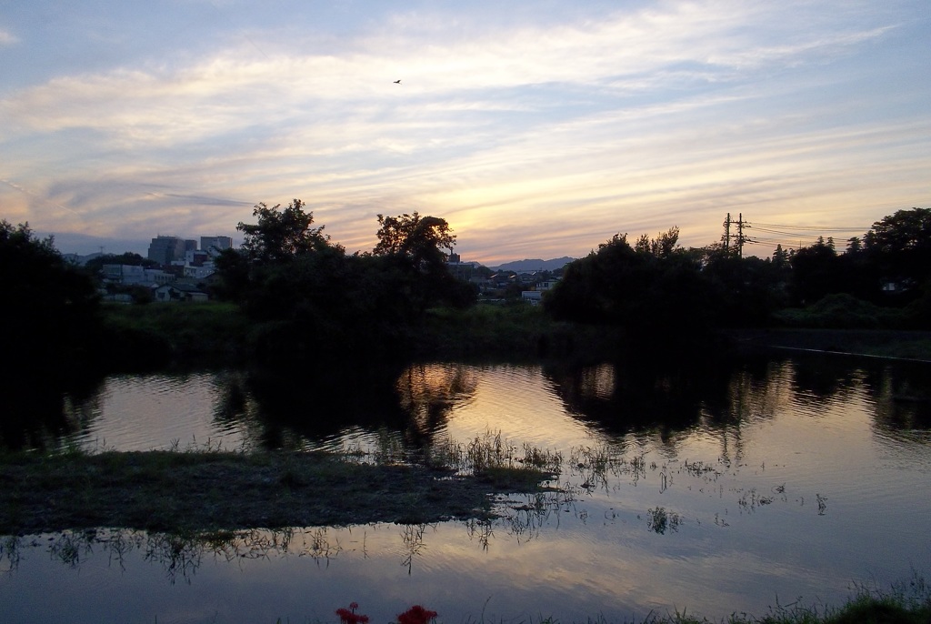 2015/09/22_高麗川の夕暮れ