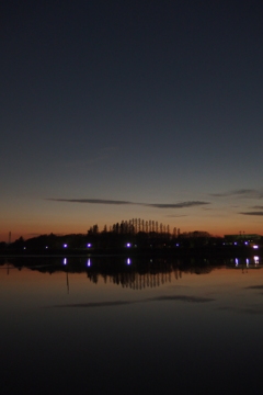 2015/12/20_伊佐沼の夕暮れ