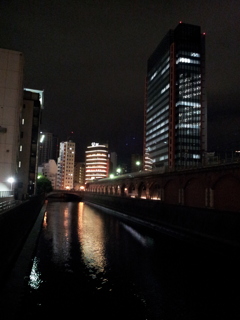 2017/02/24_昌平橋から神田川の夜景
