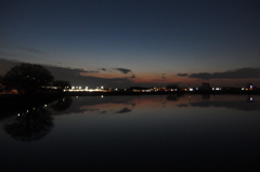 2016/01/11_溜め池の夕暮れ