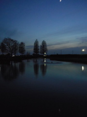 2016/04/10_川里中央公園の夕暮れ