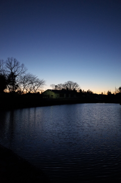 2016/01/01_堂の前池の夕暮れ