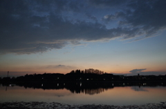 2015/10/17_伊佐沼の夕暮れ