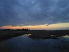 2017/02/25_溜め池の夕暮れ