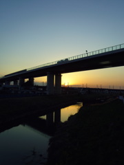 2017/03/04_元荒川の夕暮れ