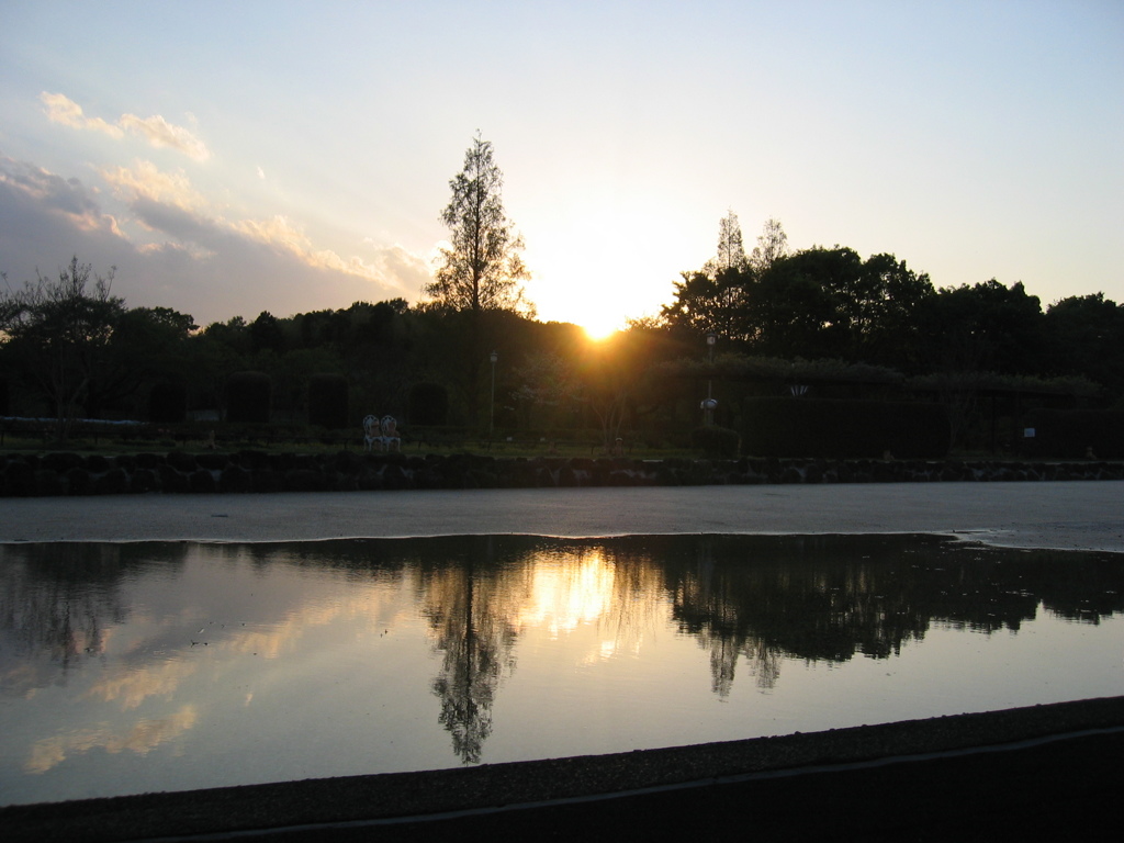 2017/04/23_花の丘農林公苑の夕暮れ