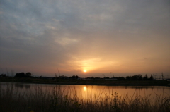 2016/04/16_溜め池の夕暮れ