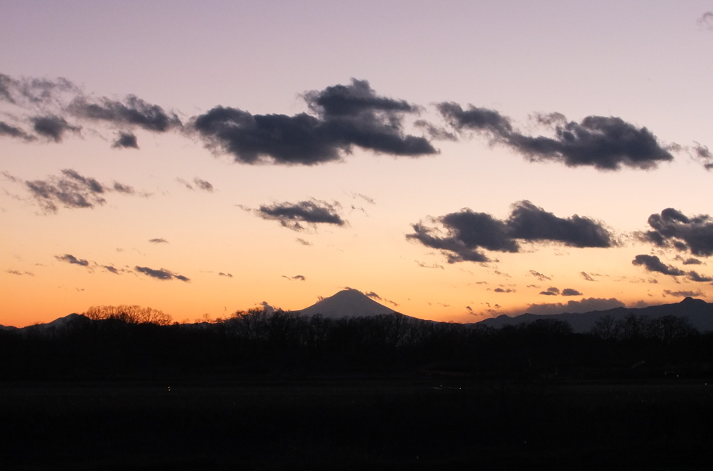 2014/12/13_夕暮れの富士山