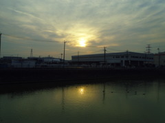 2017/01/29_溜め池の夕暮れ