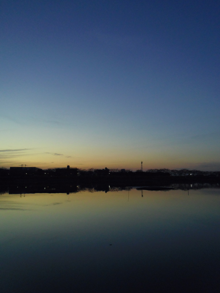 2017/01/07_伊佐沼の夕暮れ