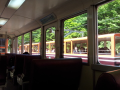 2017/05/20_欅平〜宇奈月間 対向車とすれ違う