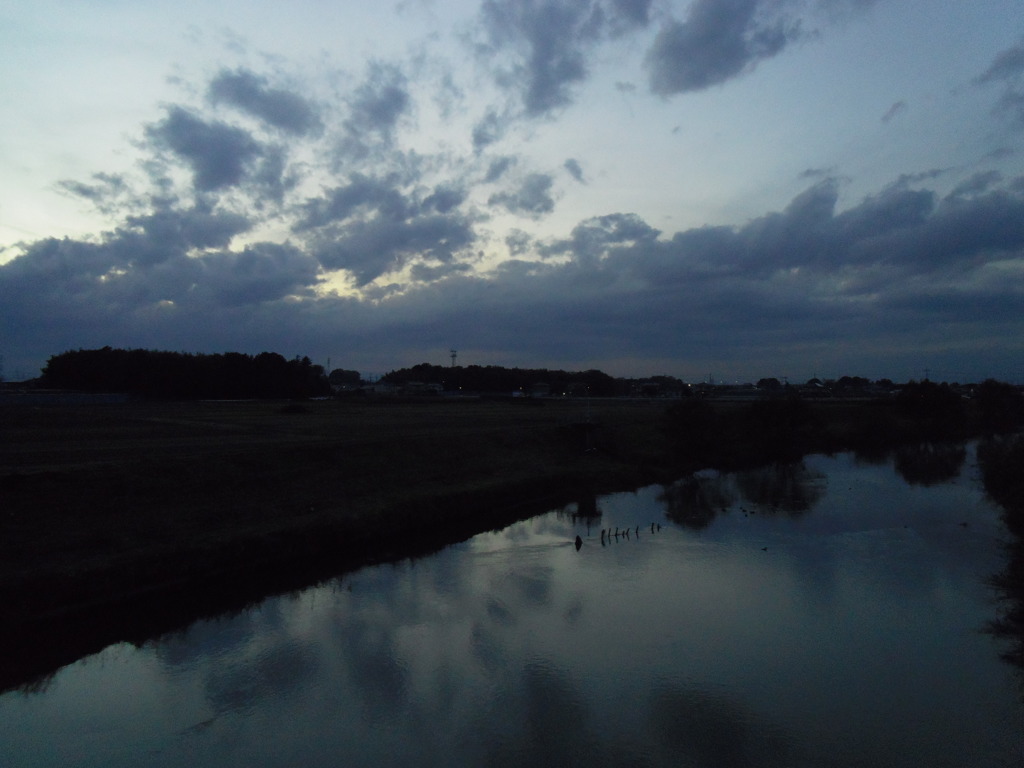 2016/11/26_元荒川の夕暮れ