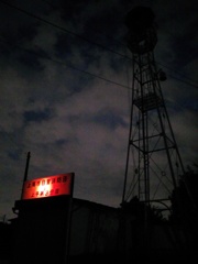 2016/10/23_夕暮れの消防小屋と火の見櫓