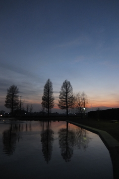 2014/12/28_川里中央公園の夕暮れ