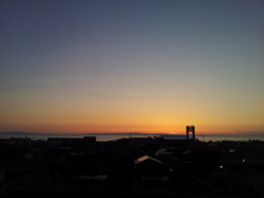 2017/06/14_宿から富山湾の夕暮れを望む