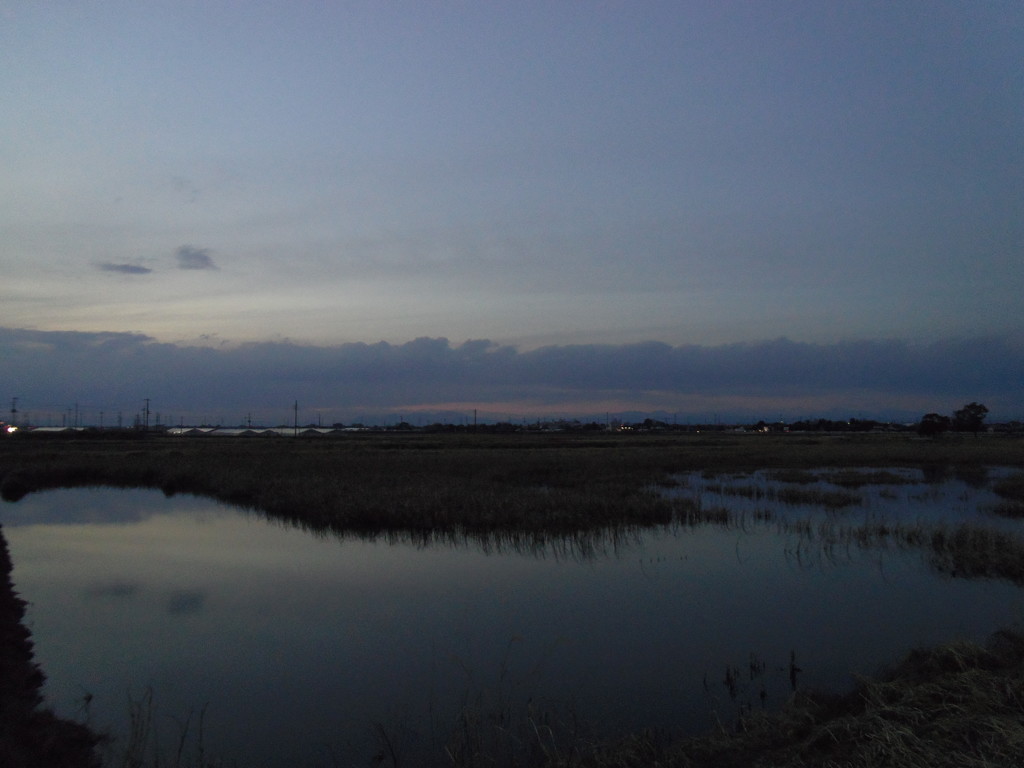 2017/02/26_溜め池の夕暮れ