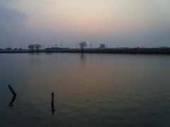 2017/03/19_溜め池の夕暮れ