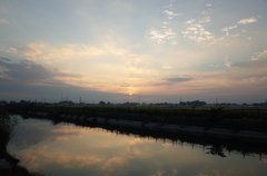 2014/10/25_見沼代用水の夕暮れ