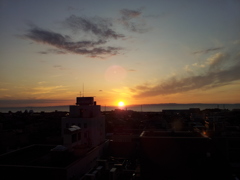 2017/09/04_宿から富山湾の夕暮れを望む