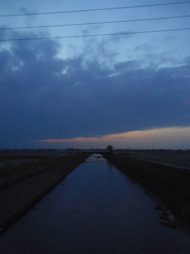 2017/03/25_野通川の夕暮れ