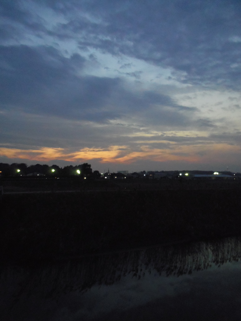 2017/01/29_原市沼川の夕暮れ
