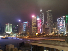 2017/03/11_夜の香港ビル群