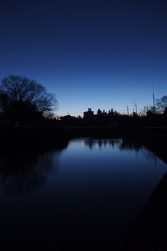 2016/01/01_堂の前池の夕暮れ